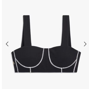 Weworewhat Black Corset Sports Bra